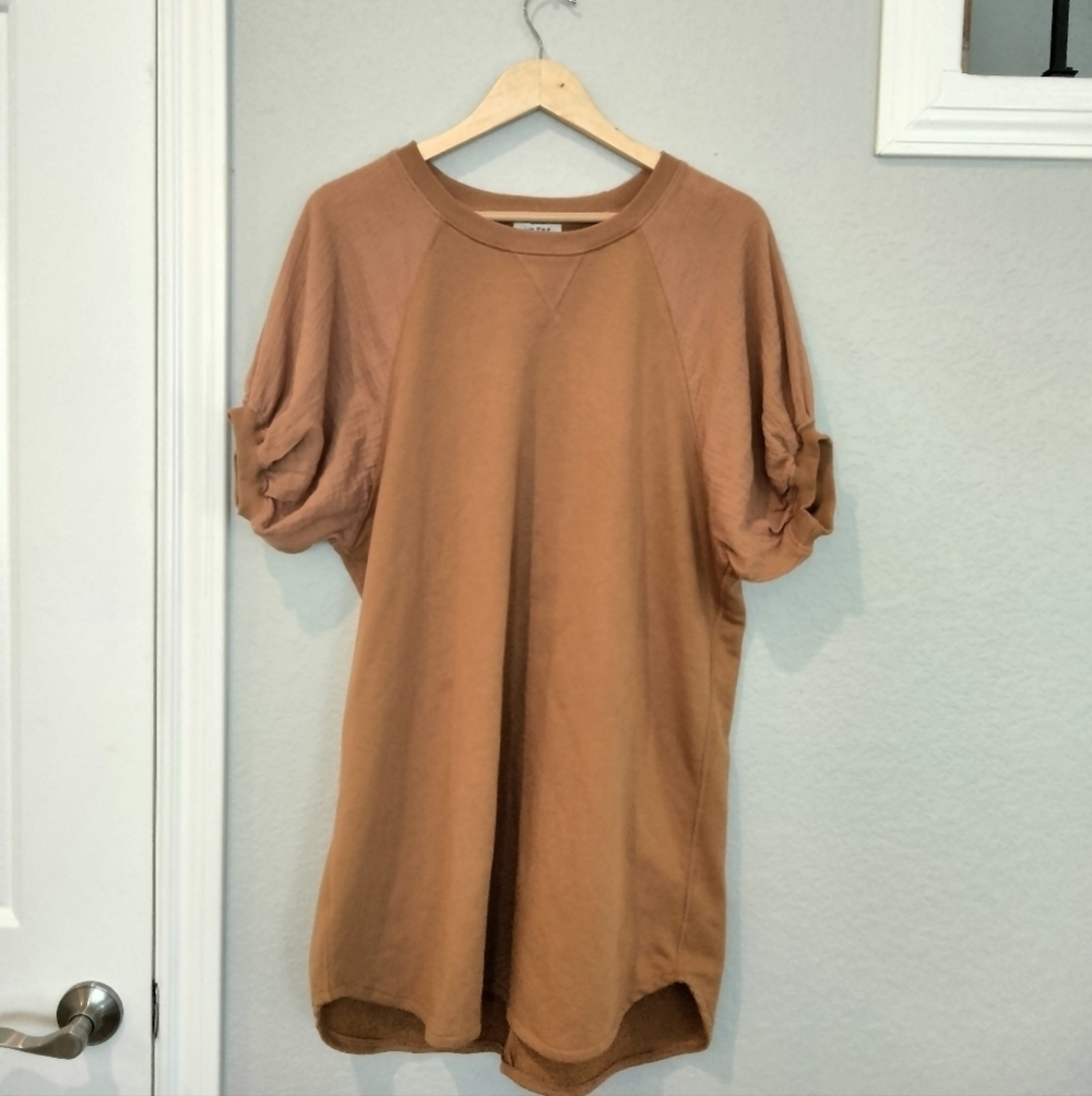 Umgee  Flutter Puff Sleeve Relaxed Dress